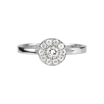Preview: Jacques Lemans SE-R156A58 Damen Ring Gr. 58 Sterlingsilber mit White Topaz
